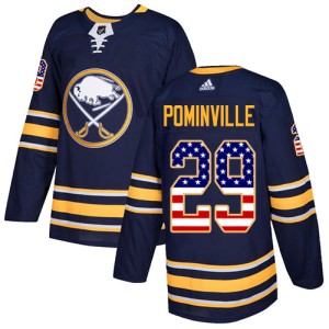 Jason Pominville Youth Adidas Buffalo Sabres Authentic Navy Blue USA Flag Fashion Jersey