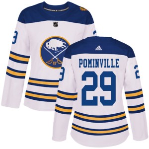 Jason Pominville Women's Adidas Buffalo Sabres Authentic White 2018 Winter Classic Jersey