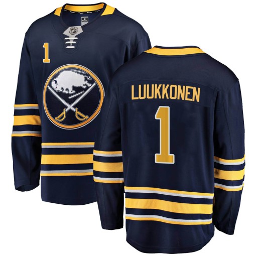 Ukko-Pekka Luukkonen Youth Fanatics Branded Buffalo Sabres Breakaway Navy Blue Home Jersey