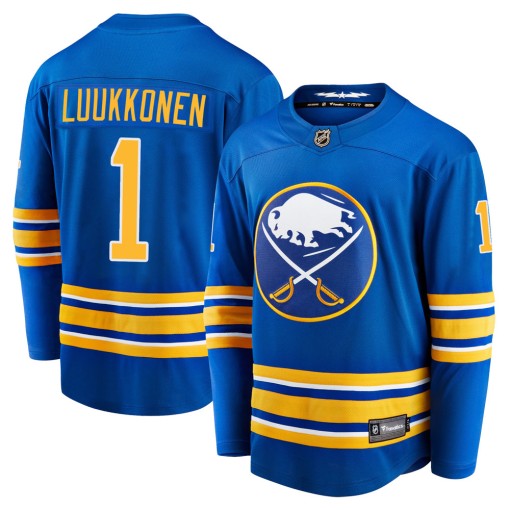 Ukko-Pekka Luukkonen Men's Fanatics Branded Buffalo Sabres Premier Royal Breakaway Home Jersey