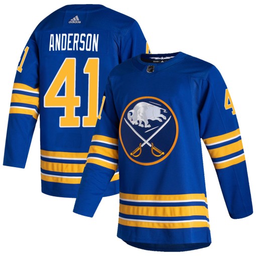 Craig Anderson Youth Adidas Buffalo Sabres Authentic Royal 2020/21 Home Jersey