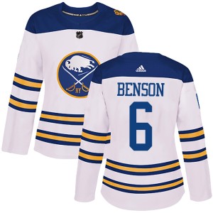 Zach Benson Women's Adidas Buffalo Sabres Authentic White 2018 Winter Classic Jersey