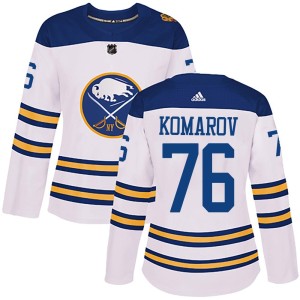 Vsevolod Komarov Women's Adidas Buffalo Sabres Authentic White 2018 Winter Classic Jersey