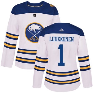 Ukko-Pekka Luukkonen Women's Adidas Buffalo Sabres Authentic White 2018 Winter Classic Jersey