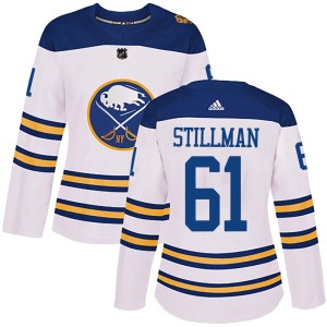 Riley Stillman Women's Adidas Buffalo Sabres Authentic White 2018 Winter Classic Jersey