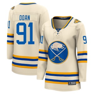 Josh Doan Women's Fanatics Branded Buffalo Sabres Breakaway Cream 2022 Heritage Classic Jersey