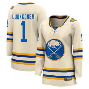 Ukko-Pekka Luukkonen Women's Fanatics Branded Buffalo Sabres Breakaway Cream 2022 Heritage Classic Jersey