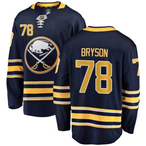 Jacob Bryson Youth Fanatics Branded Buffalo Sabres Breakaway Navy Blue Home Jersey