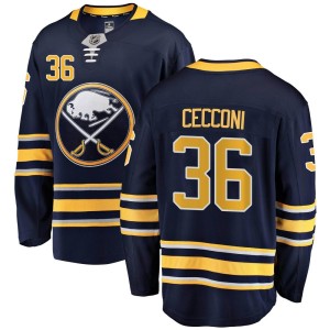 Joseph Cecconi Youth Fanatics Branded Buffalo Sabres Breakaway Navy Blue Home Jersey