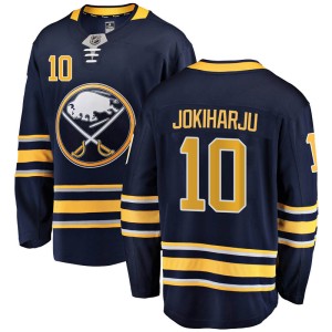 Henri Jokiharju Youth Fanatics Branded Buffalo Sabres Breakaway Navy Blue Home Jersey