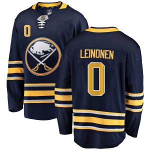 Topias Leinonen Youth Fanatics Branded Buffalo Sabres Breakaway Navy Blue Home Jersey