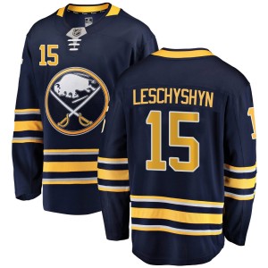 Jake Leschyshyn Youth Fanatics Branded Buffalo Sabres Breakaway Navy Blue Home Jersey