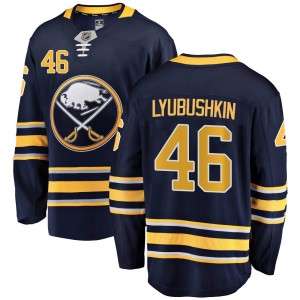 Ilya Lyubushkin Youth Fanatics Branded Buffalo Sabres Breakaway Navy Blue Home Jersey