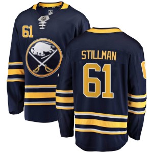 Riley Stillman Youth Fanatics Branded Buffalo Sabres Breakaway Navy Blue Home Jersey