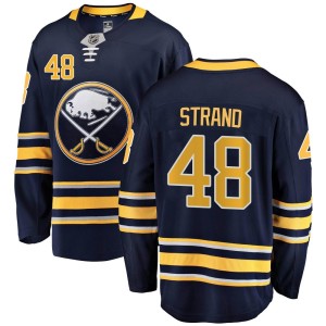 Austin Strand Youth Fanatics Branded Buffalo Sabres Breakaway Navy Blue Home Jersey