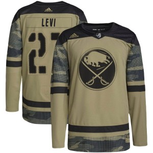 Devon Levi Men's Adidas Buffalo Sabres Authentic Camo Military Appreciation Practice Jersey