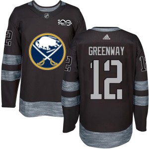 Jordan Greenway Men's Buffalo Sabres Authentic Green Black 1917-2017 100th Anniversary Jersey