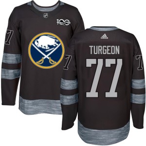 Pierre Turgeon Men's Buffalo Sabres Authentic Black 1917-2017 100th Anniversary Jersey