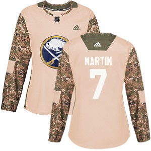 Rick Martin Women's Adidas Buffalo Sabres Authentic Camo Veterans Day Practice Jersey