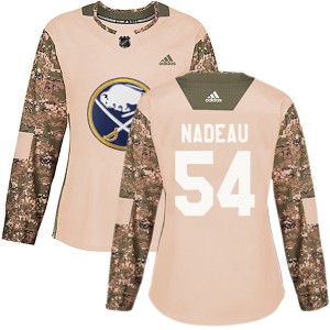 Olivier Nadeau Women's Adidas Buffalo Sabres Authentic Camo Veterans Day Practice Jersey