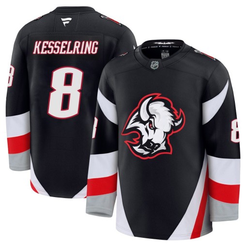 Michael Kesselring Youth Fanatics Buffalo Sabres Premium Black Alternate Jersey
