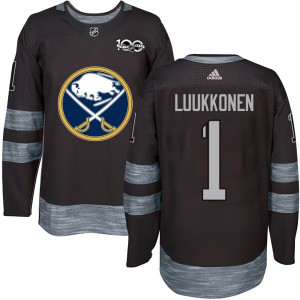 Ukko-Pekka Luukkonen Youth Buffalo Sabres Authentic Black 1917-2017 100th Anniversary Jersey