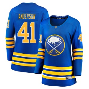 Craig Anderson Women's Fanatics Branded Buffalo Sabres Breakaway Royal 2020/21 Home Jersey