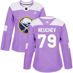 Viktor Neuchev Women's Adidas Buffalo Sabres Authentic Purple Fights Cancer Practice Jersey