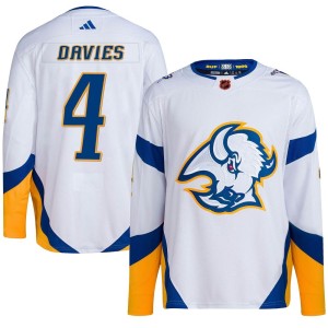 Jeremy Davies Youth Adidas Buffalo Sabres Authentic White Reverse Retro 2.0 Jersey