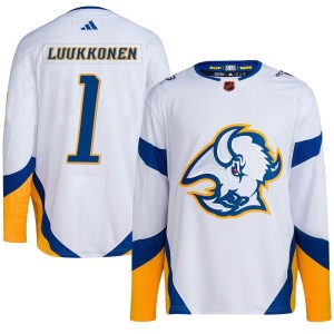 Ukko-Pekka Luukkonen Youth Adidas Buffalo Sabres Authentic White Reverse Retro 2.0 Jersey
