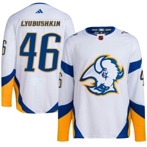 Ilya Lyubushkin Youth Adidas Buffalo Sabres Authentic White Reverse Retro 2.0 Jersey