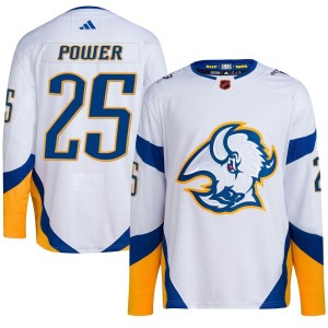 Owen Power Youth Adidas Buffalo Sabres Authentic White Reverse Retro 2.0 Jersey