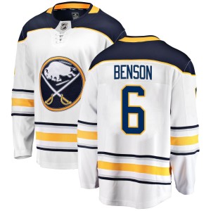 Zach Benson Youth Fanatics Branded Buffalo Sabres Breakaway White Away Jersey