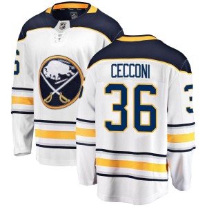 Joseph Cecconi Youth Fanatics Branded Buffalo Sabres Breakaway White Away Jersey