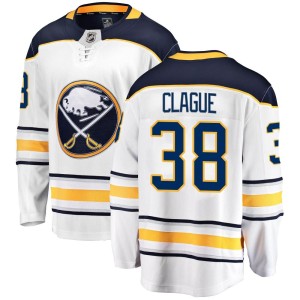 Kale Clague Youth Fanatics Branded Buffalo Sabres Breakaway White Away Jersey