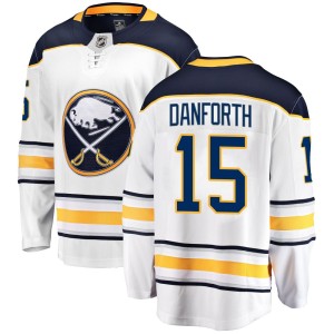 Justin Danforth Youth Fanatics Branded Buffalo Sabres Breakaway White Away Jersey