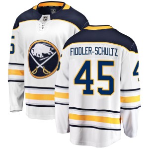 Riley Fiddler-Schultz Youth Fanatics Branded Buffalo Sabres Breakaway White Away Jersey