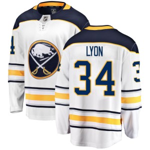 Alex Lyon Youth Fanatics Branded Buffalo Sabres Breakaway White Away Jersey