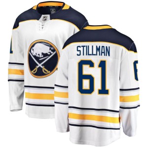 Riley Stillman Youth Fanatics Branded Buffalo Sabres Breakaway White Away Jersey