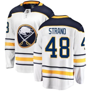 Austin Strand Youth Fanatics Branded Buffalo Sabres Breakaway White Away Jersey