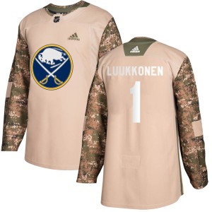 Ukko-Pekka Luukkonen Men's Adidas Buffalo Sabres Authentic Camo Veterans Day Practice Jersey