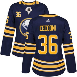 Joseph Cecconi Women's Adidas Buffalo Sabres Authentic Navy Home Jersey