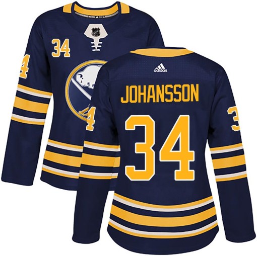 Jonas Johansson Women's Adidas Buffalo Sabres Authentic Navy Home Jersey