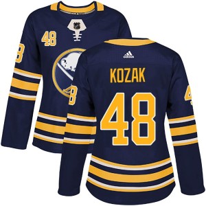 Tyson Kozak Women's Adidas Buffalo Sabres Authentic Navy Home Jersey