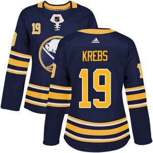 Peyton Krebs Women's Adidas Buffalo Sabres Authentic Navy Home Jersey