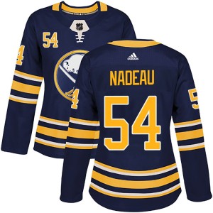 Olivier Nadeau Women's Adidas Buffalo Sabres Authentic Navy Home Jersey