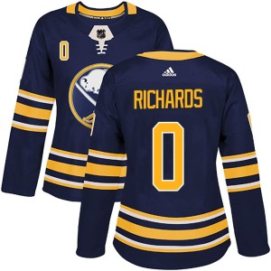 Justin Richards Women's Adidas Buffalo Sabres Authentic Navy Home Jersey