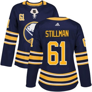 Riley Stillman Women's Adidas Buffalo Sabres Authentic Navy Home Jersey