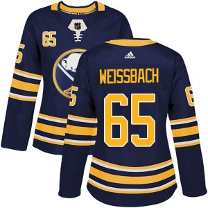 Linus Weissbach Women's Adidas Buffalo Sabres Authentic Navy Home Jersey