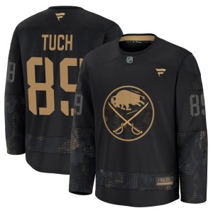 Alex Tuch Men's Fanatics Buffalo Sabres Premium Black 2024 Military Appreciation Practice Jersey